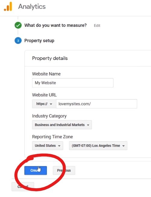 Property in Google Analytics