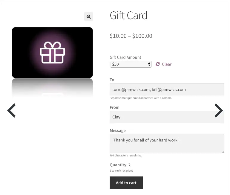 PW WooCommerce Gift Cards