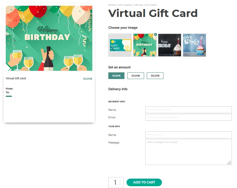 YITH WooCommerce Gift Card