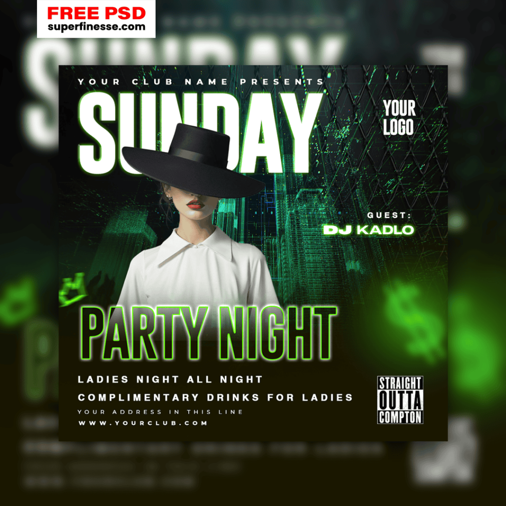 Sunday Free Nightclub PSD